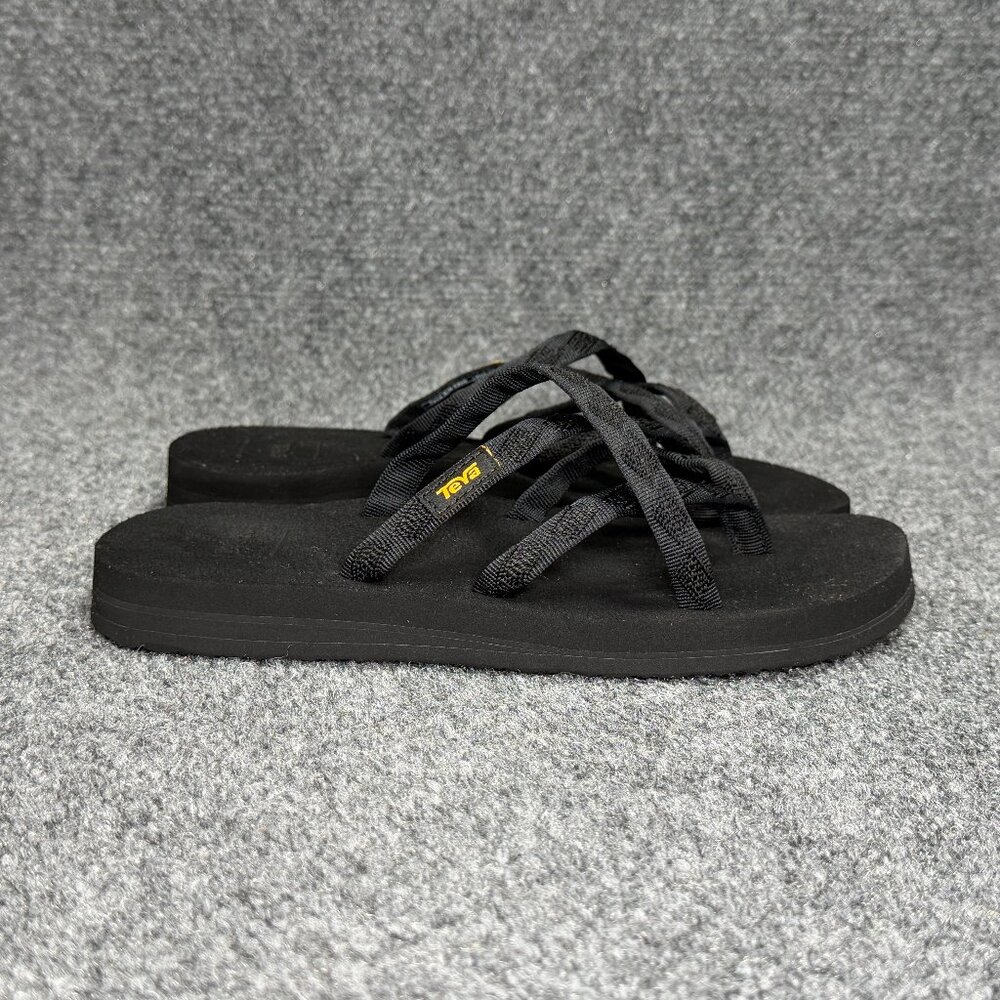 Teva Olowahu Flip‎ Flop Thong Sandals Women's Size 6 Black Athletic Summer Beach
